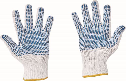 F&F PLOVER LIGHT HS-04-011 / Povrstvené rukavice s PVC terčíky