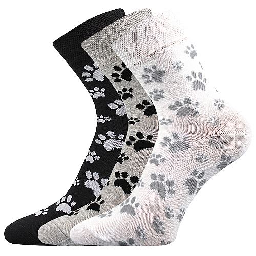 BOMA XANTIPA 50 / Dámské bavlněné ponožky s tlapkama