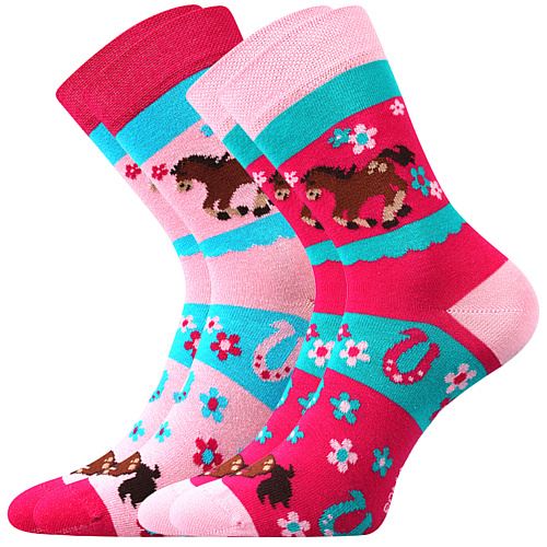 BOMA HORSIK / Dívčí ponožky s motivem koníků