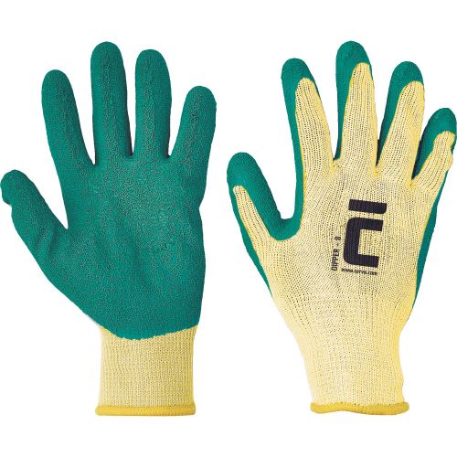 CERVA DIPPER / Nylonové máčené rukavice, bezešvé, latex
