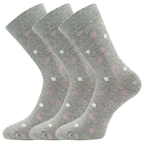 LONKA FLOWRANA / Dámské slabé ponožky s kytičkama