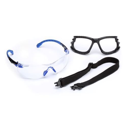 3M SOLUS SCOTCHGARD™ KIT S1101SGAF-EU / Set brýle s UV ochranou, vložka, pásek - čirý zorník
