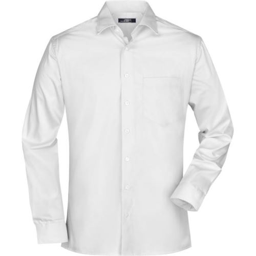 JAMES & NICHOLSON JN 606 / Pánská keprová business košile s dlouhým rukávem