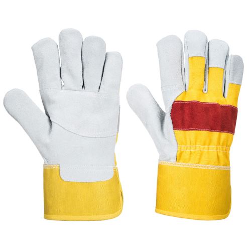 PORTWEST CLASSIC CHROME RIGGER A219 / Kombinované rukavice - žlutá/červená XL