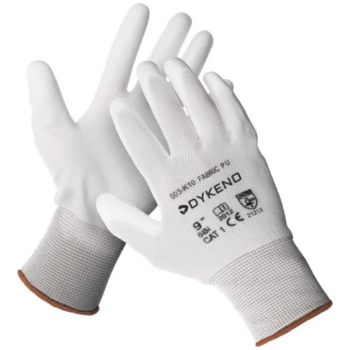 DYKENO FABRIC PU 003-K10 / Povrstvené textilní rukavice