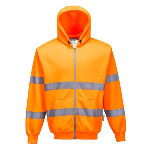 PORTWEST HI-VIS B305 / Reflexní mikina se zipem a kapucí