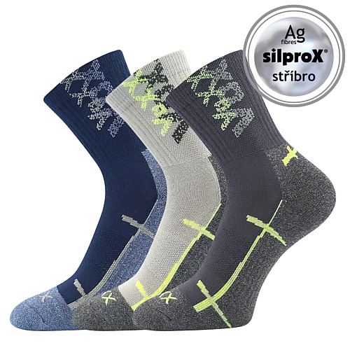 VoXX WALLÍK / Dětské sportovní antibakteriální ponožky, nestahující lem