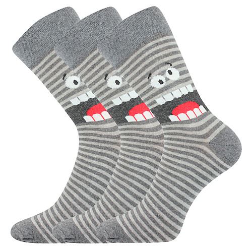 LONKA WOODOO / Klasické obrázkové ponožky, tlama