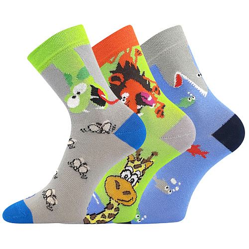 LONKA WOODIK / Dětské bavlněné ponožky se zvířátky