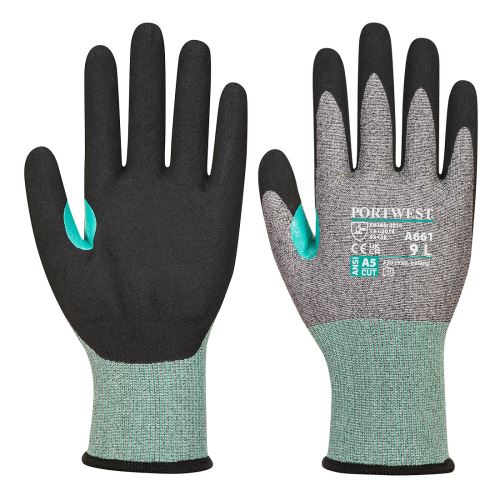 PORTWEST CT200 VHR18 A661 / Nitrilové pěnové neprořezné rukavice, dotykové, úroveň E
