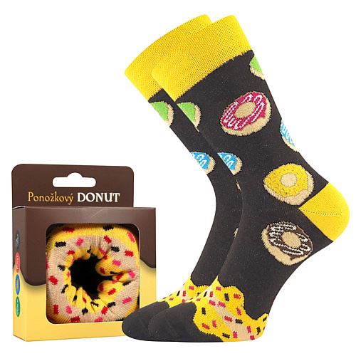 BOMA DONUT / Slabé ponožky s donuty v krabičce