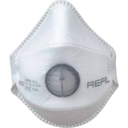 REFIL 1052 / Tvarovaný respirátor FFP3 s ventilem (5 kusů/balení)