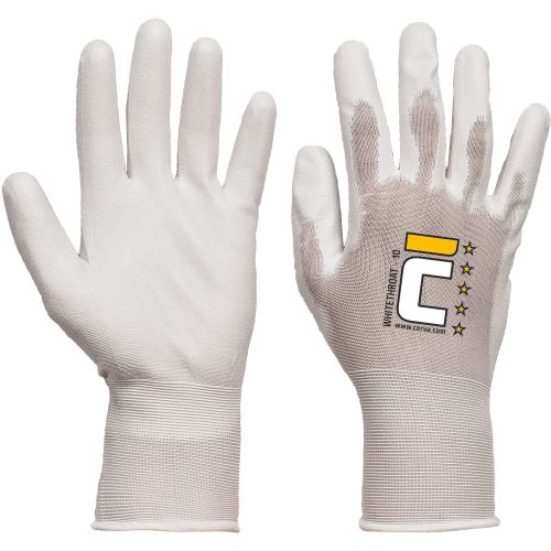 CERVA WHITETHROAT / Máčené bezešvé rukavice