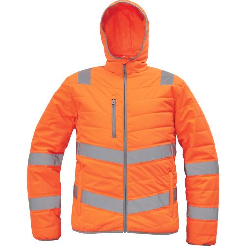 CERVA MONTROSE HV / Zateplená zimní bunda s reflexními pruhy a kapucí