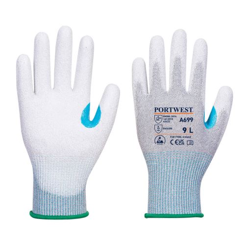 PORTWEST MR13 A699 / Protipořezové rukavice ESD, 12 ks, úroveň C