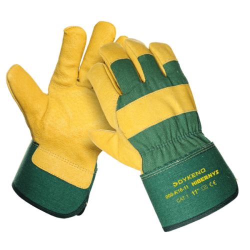 DYKENO HIBERNYS 000-K16 / Kombinované rukavice - žlutá/zelená 11
