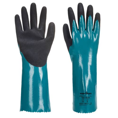 PORTWEST SANDY GRIP LITE AP60 / Chemické nitrilové rukavice s pískovou úpravou