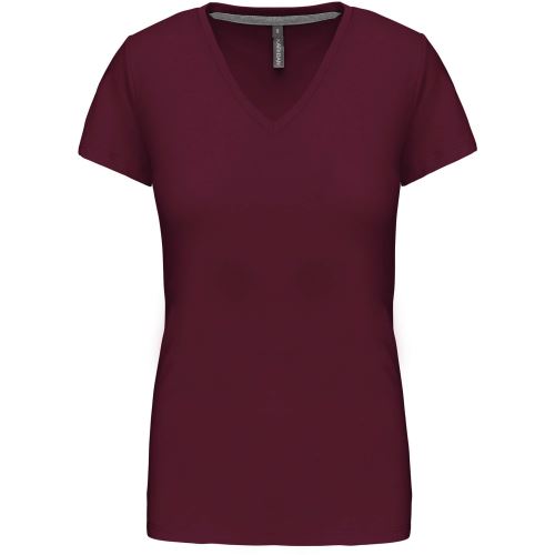 KARIBAN VINTAGE V-NECK K381 / Dámské tričko s krátkým rukávem