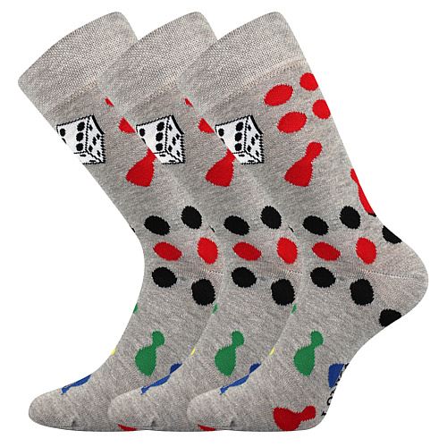 LONKA WOODOO / Klasické obrázkové ponožky, člověče